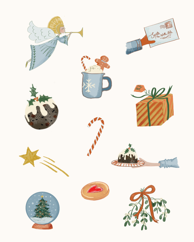 Christmas illustrations - designed on ProCreate