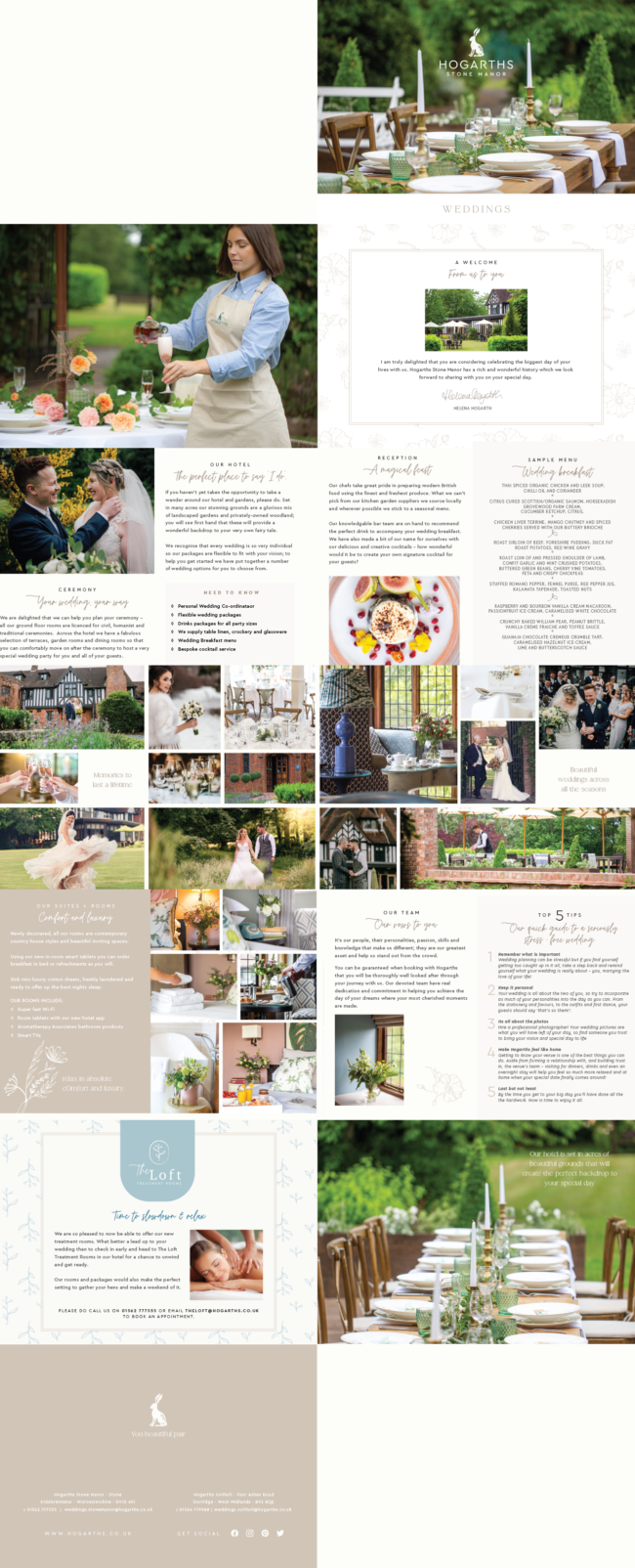 Wedding brochure spreads - Hogarths Hotel